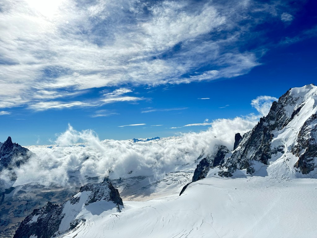 Climbing Mont Blanc to 12,000 ft (but via cable cars, an elevator, and stairs)&nbsp;Hypoxia?